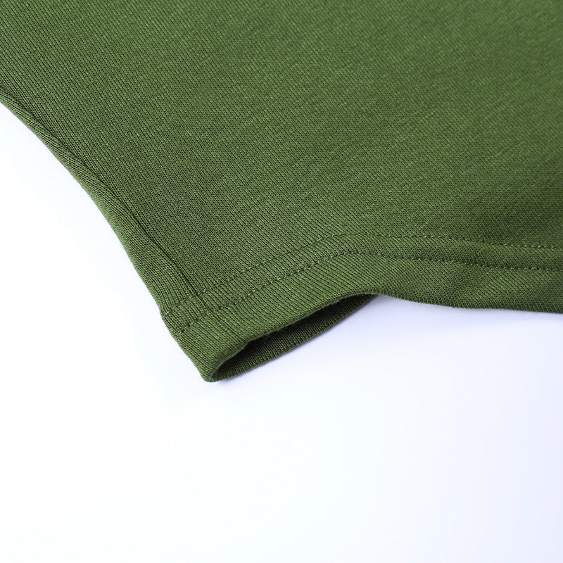 Asymmetric Wide Square Neckline Long Sleeve Knit Crop Top
