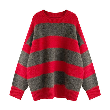 Stripe Oversized Pullover Sweater