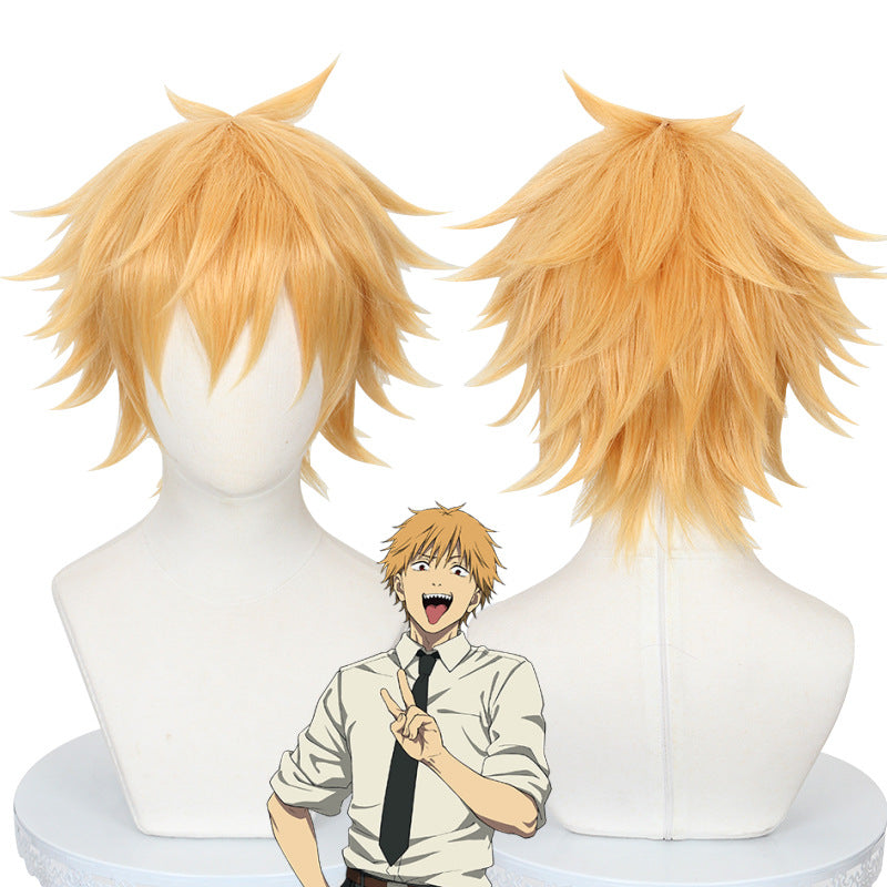 Chainsaw Man Denji Cosplay Wig Heat Resistant Synthetic Hair Carnival Halloween Party Props