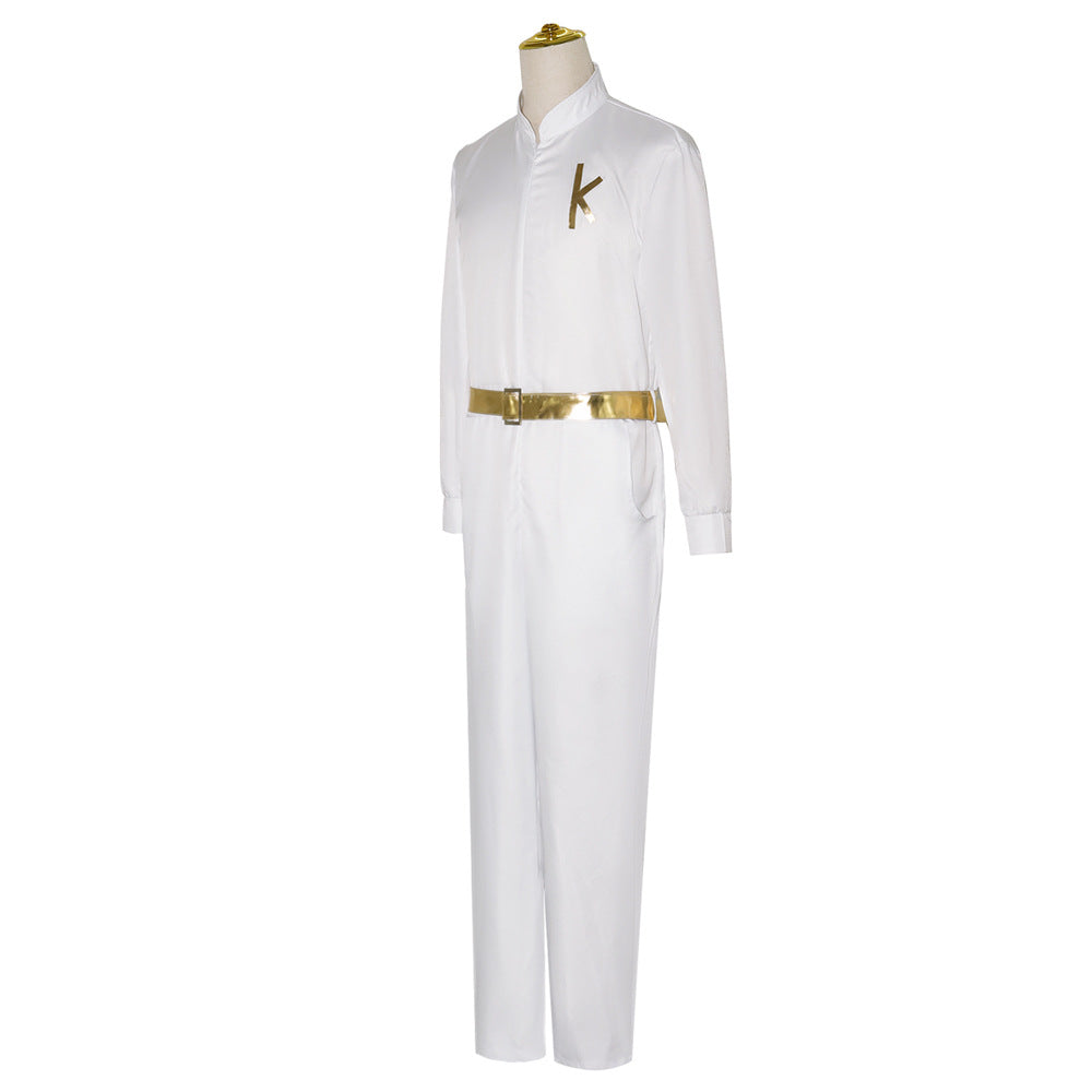 2023 Movie Ken Disco Jumpsuit White Dancing Suit Cosplay Costume