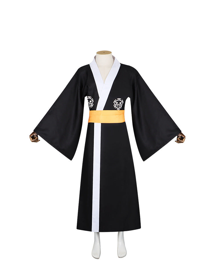 Trafalgar Law Kimono Yukata Costume One Piece Wano Country Cosplay Suit