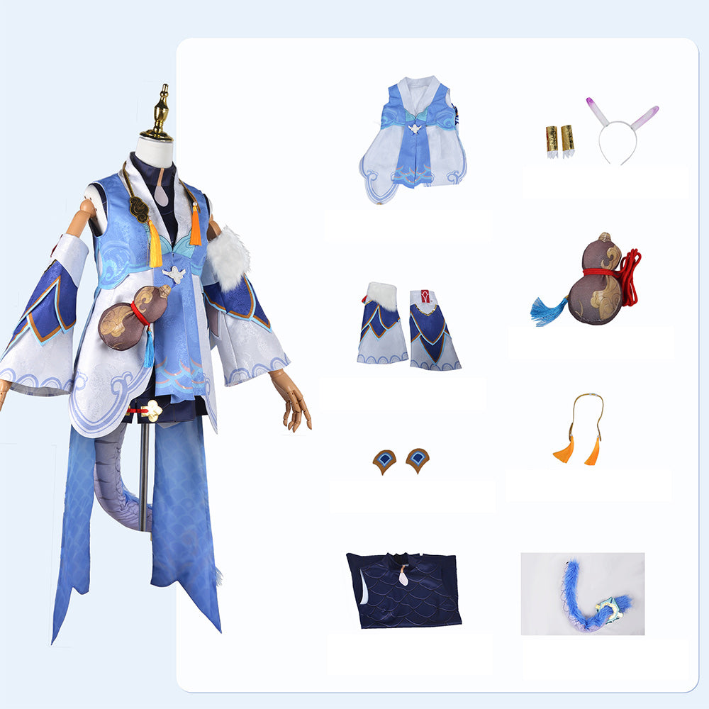 Honkai: Star Rail Bailu Cosplay Costume Halloween Carnival Party Disguise Suit