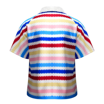 Allan Shirt 1964 Ken Rainbow Striped Shirt 2023 Doll Movie Ken Shirt with Fur Collar