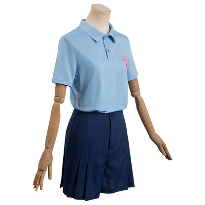 2023 Doll Movie Blue Mailman Outfits Halloween Carnival Cosplay Costume