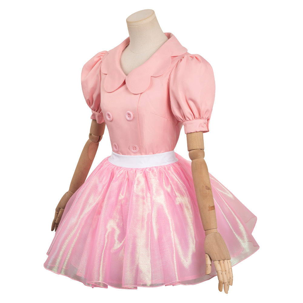 2023 Movie Yarn Skirt Pink Outfits Halloween Carnival Suit Cosplay Costume