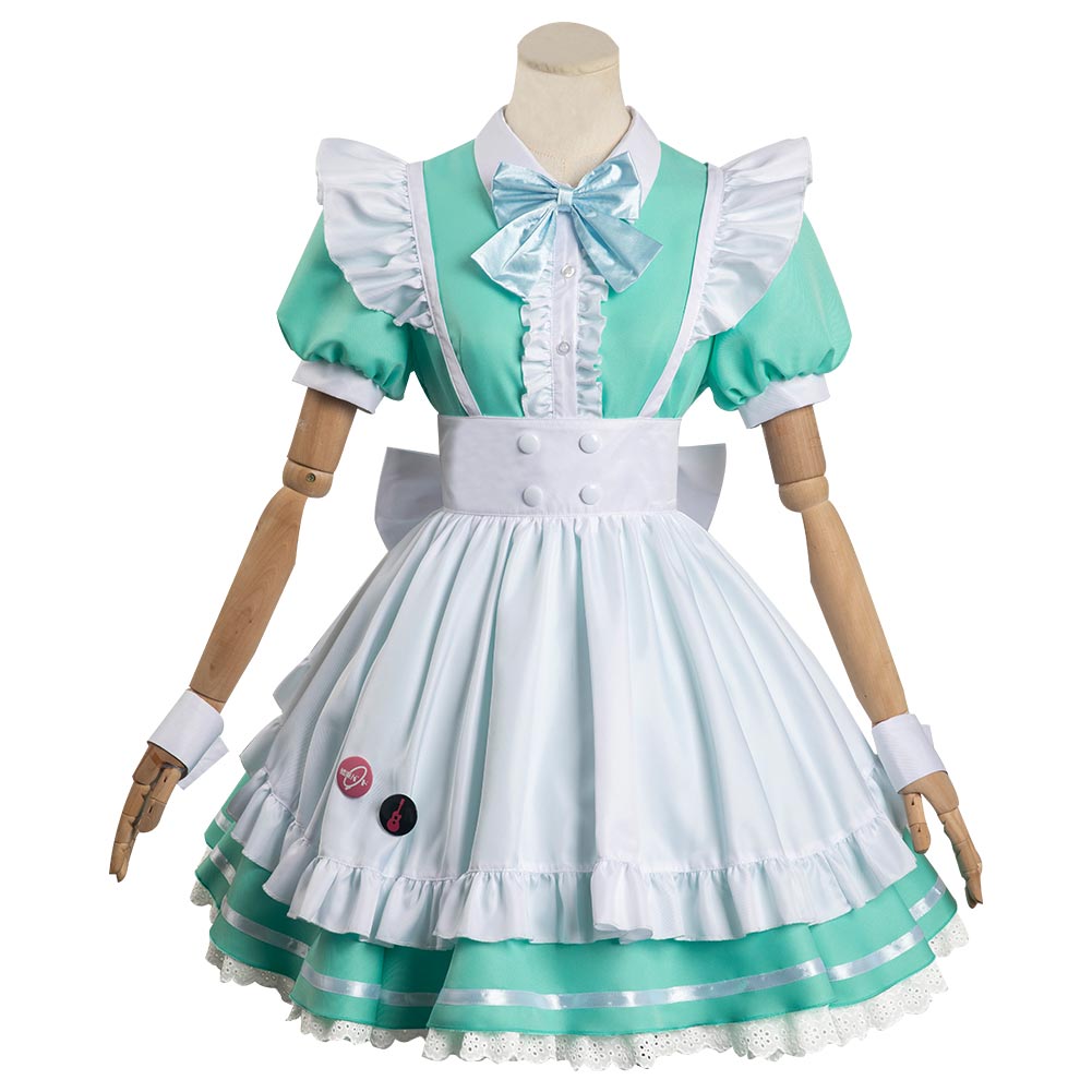BOCCHI THE ROCK Gotou Hitori Maid Dress Outfits Halloween Carnival Cosplay Costume