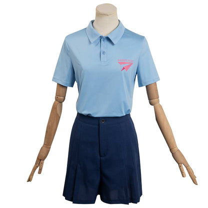 2023 Doll Movie Blue Mailman Outfits Halloween Carnival Cosplay Costume
