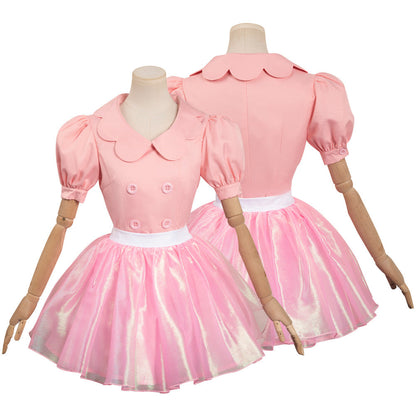 2023 Movie Yarn Skirt Pink Outfits Halloween Carnival Suit Cosplay Costume