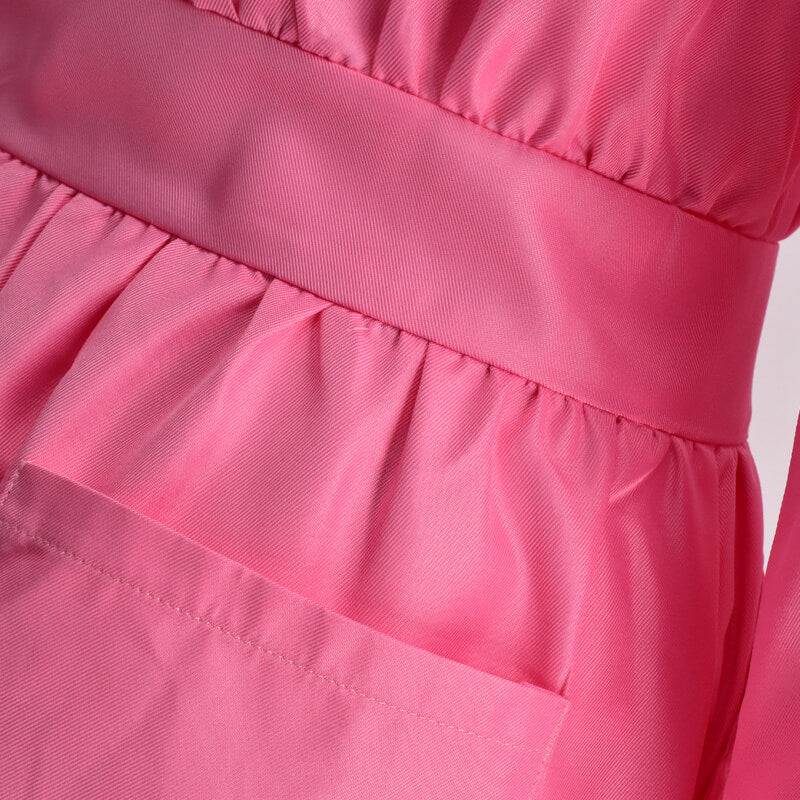 2023 Doll Movie Cheerleader Pink Jumpsuit Bodysuit Cosplay Costume