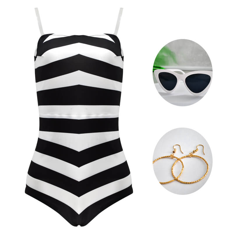 Barbie black and sale white bathing suit