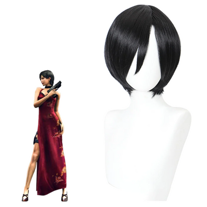 Resident Evil 4 Remake Ada Wong Cosplay Wig Heat Resistant Synthetic Hair Carnival Halloween Party Props